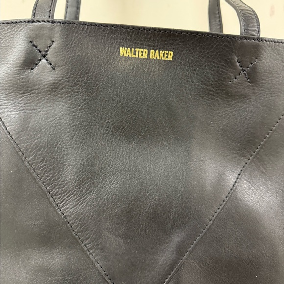 Walter Baker Ledger Leather Black Tote Bag - Picture 7 of 7